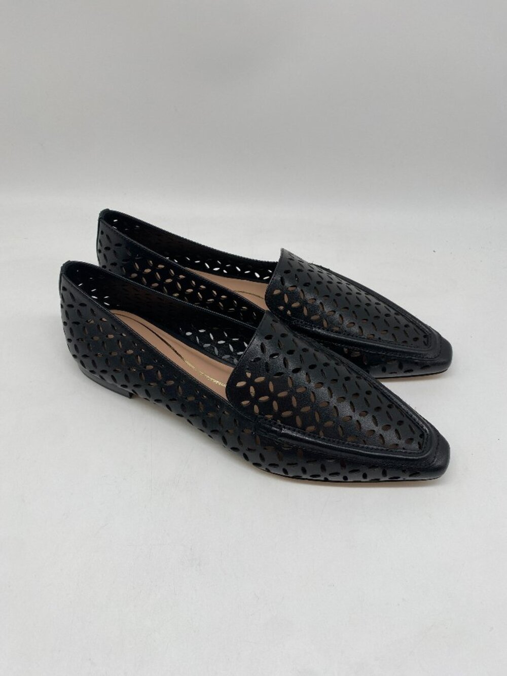 COLE HAAN Women's Black Perforated Slip On Loafer Us Size 6